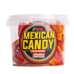 Mexican Candy Peach Hearts 300g